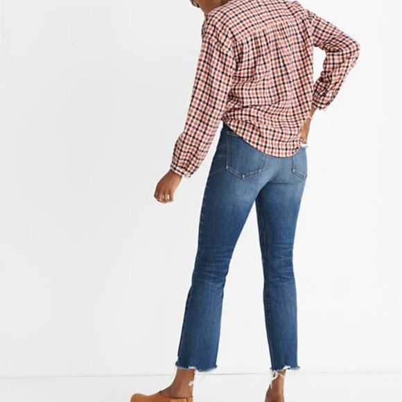 Madewell Meadow Shirt in Check Plaod‎ Button Front Size Medium - Picture 2 of 6